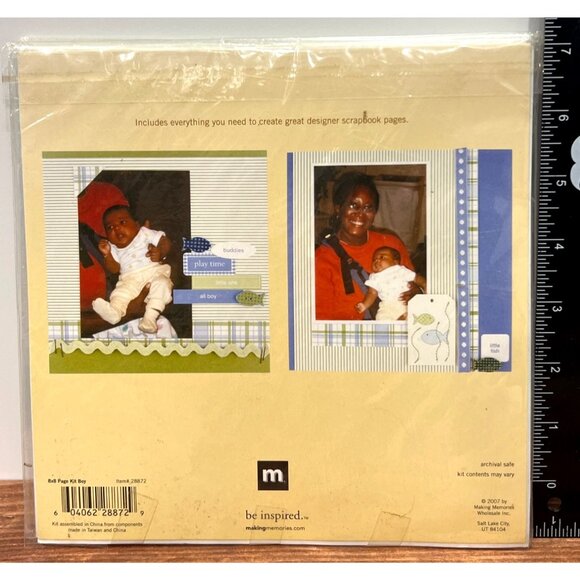 8x8 Baby Boy Scrapbook Page Kit by Making Memories 28872 - Picture 3 of 3
